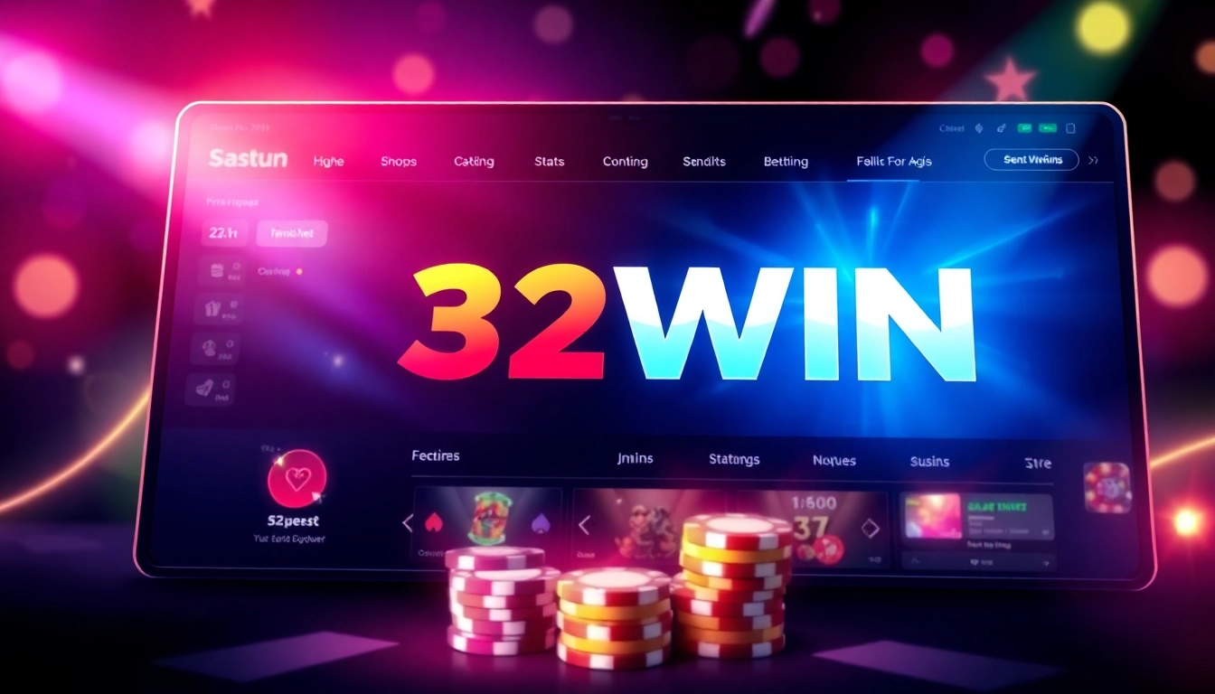 Hình ảnh giao diện Sân chơi 32WIN sôi động với các trò chơi cá cược trực tuyến uy tín, thân thiện, dễ nhận diện giúp người dùng dễ dàng trải nghiệm.