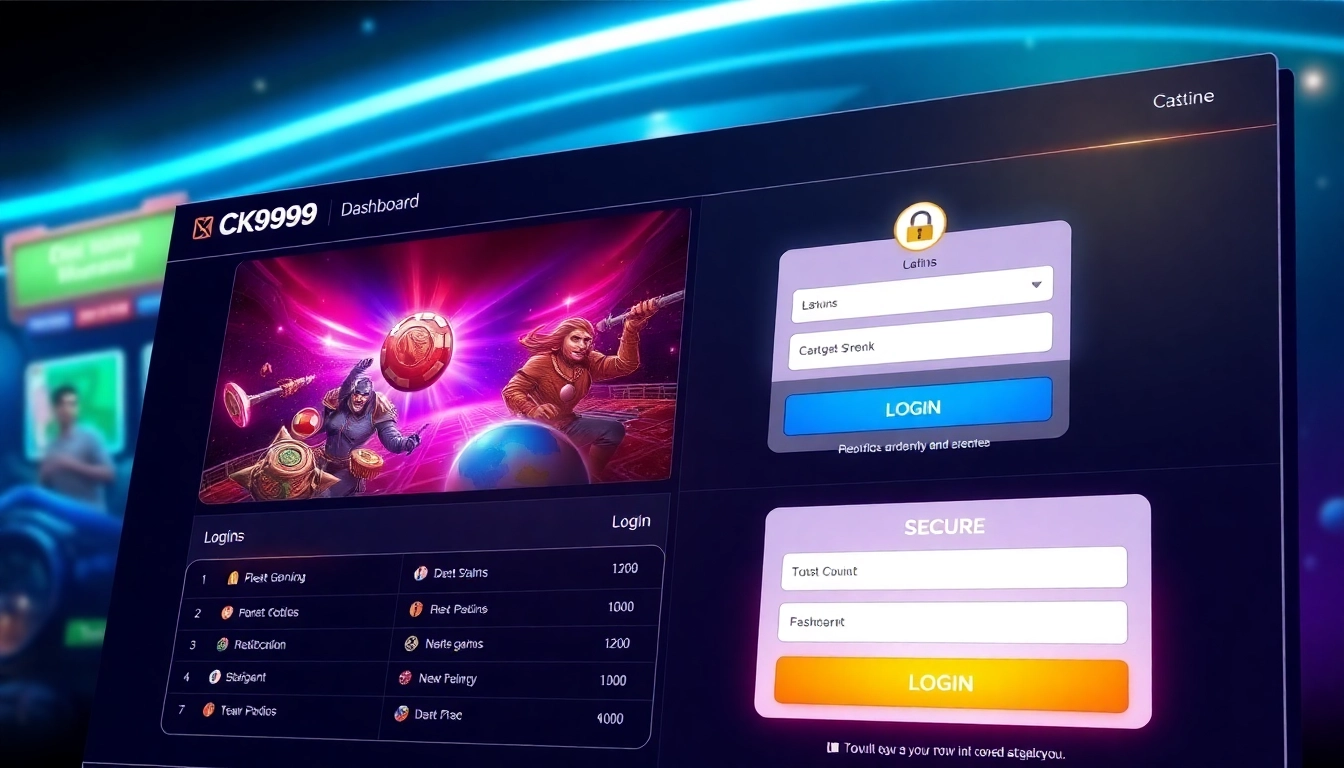 Guided CK999 login process on vibrant casino platform showcasing secure access and engaging interface for users.