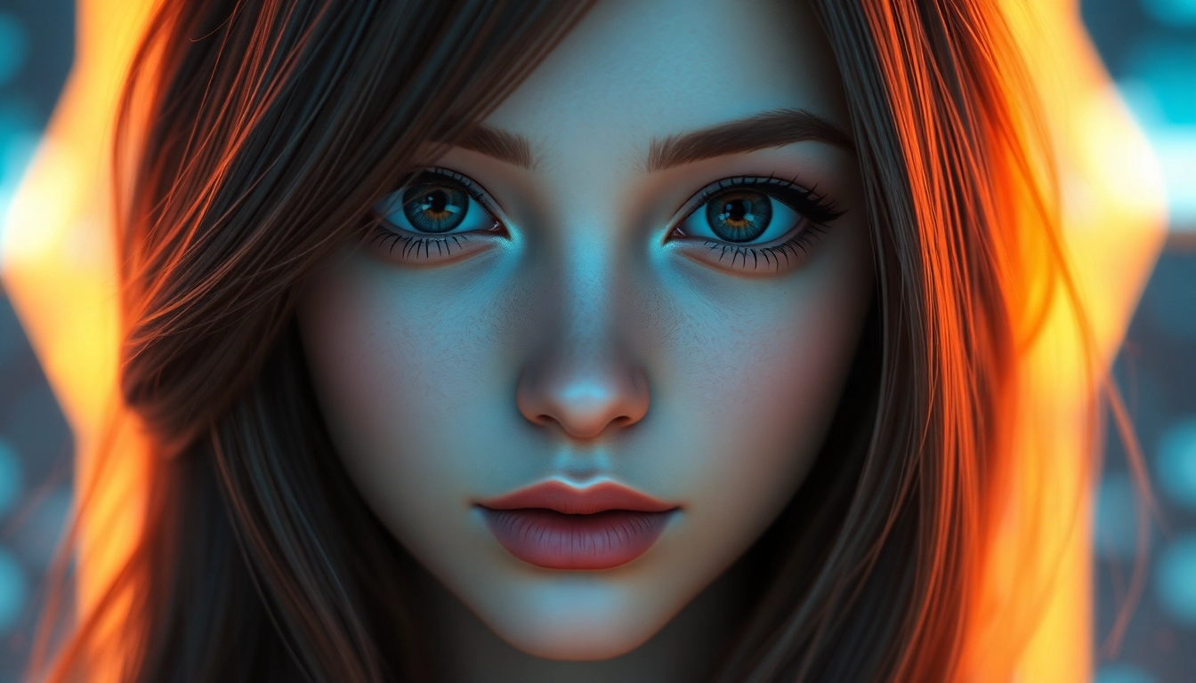 AI girlfriend engaging in unfiltered NSFW chat with a realistic digital avatar, showcasing intimacy and emotional connection.