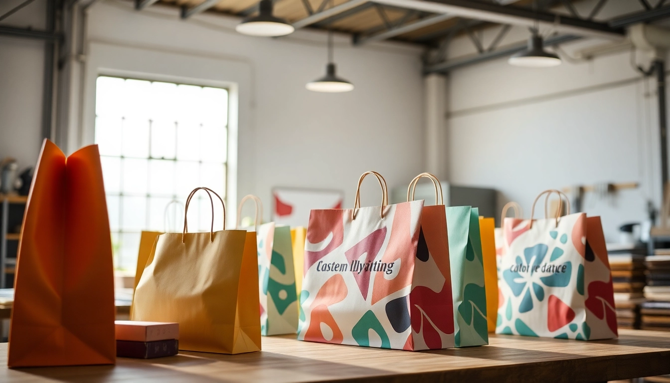 High-quality torba papierowa being customized with printing and branding in a modern production