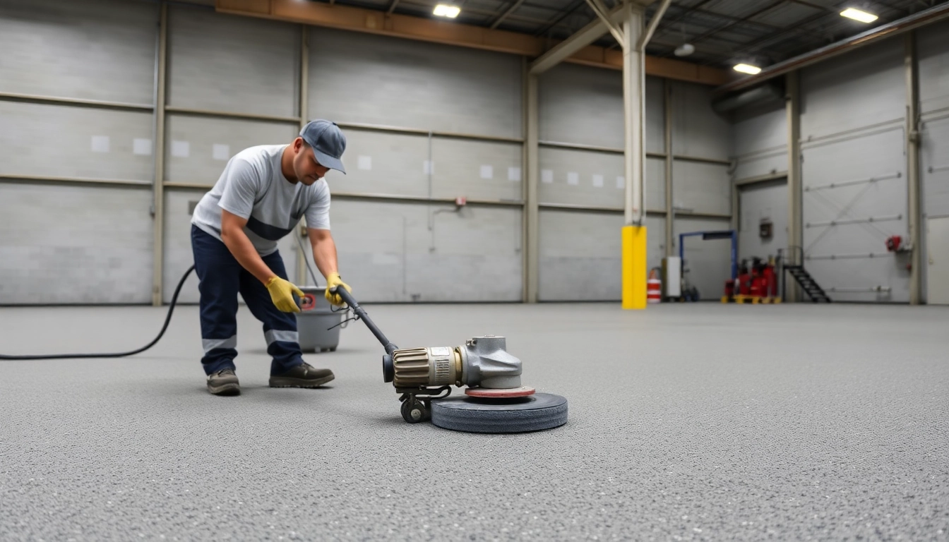 Expert team performing floor preparation in Birmingham to ensure a smooth, durable surface for