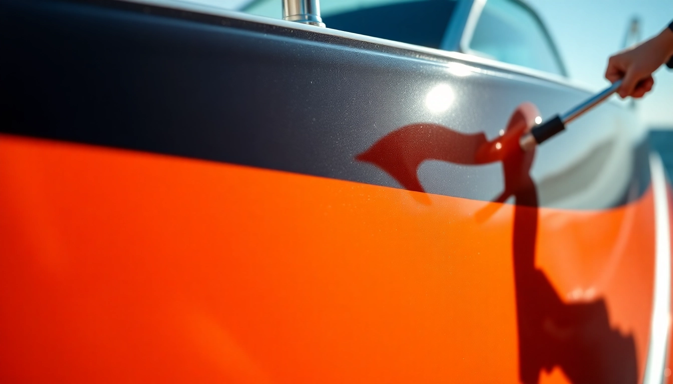 High-quality Boots Versiegelung protecting a boat's gelcoat with a glossy finish in bright